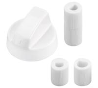 Lot de 4 boutons de rechange compatibles avec four et cuisinière WT03, avec diamètre intérieur de 6 mm et 8 mm pour plusieurs panneaux de commande (blanc)