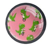 Lot de 4 boutons de tiroir amusants en forme de dinosaures, boutons d'armoire et poignées de meubles de cuisine pour armoire/placard/placard