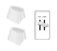 Lot de 4 boutons de variateur compatibles pour ventilateur et interrupteur de contrôle de lumière, ensemble de rechange pour un réglage en douceur (lot de 2, blanc)