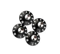 Lot de 4 boutons d'effet guitare électrique - Contrôle du volume - Plastique - Haut chapeau - Vitesse - Pièce E - Boutons de guitare