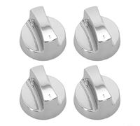 Lot de 4 boutons galvanisés pour barbecue à gaz avec 58 mm de diamètre extérieur et noyau carré de 8 mm pour un montage sûr sur des vannes de barbecue standard (sans base)