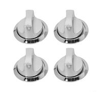 Lot de 4 boutons galvanisés pour barbecue à gaz avec diamètre extérieur de 58 mm et noyau carré de 8 mm pour un montage sûr sur des vannes de barbecue standard (avec base)