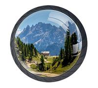 Lot de 4 boutons ronds de tiroir 35 mm avec la vallée, utilisés pour chambre à coucher, commode, placard, porte de cuisine