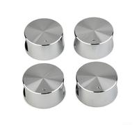Lot de 4 boutons ronds en alliage de zinc pour table de cuisson à gaz avec construction et finition lisse, conçus pour le remplacement des appareils de cuisine et une utilisation pratique