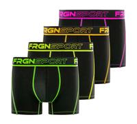 FREEGUN Boxer Enfant Sport, Caleçon Garçon Ultra-Doux, Respirant et Confortable (Lot de 4), Vert Taille 12 ans/14 Ans