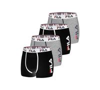 Lot De 4 Boxers Fila Pour Homme : Noir Et Gris / L