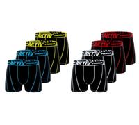 Lot de 4 boxers homme en coton Freegun Aktiv : Gris-Rouge / Taille S