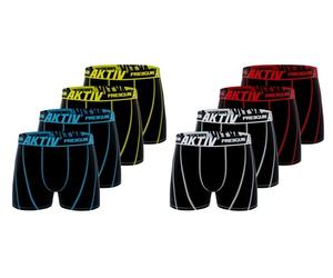 Lot de 4 boxers homme en coton Freegun Aktiv : Jaune-Bleu / Taille L