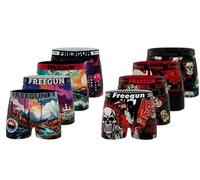 Lot de 4 boxers microfibre FREEGUN divers univers pour homme : A98A - Rock / 2XL