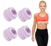 Lot de 4 bracelets absorbants en microfibre pour le lavage du visage et du visage pour éviter que le liquide ne se renverse