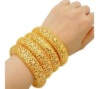 Lot de 4 bracelets africains à perles pour femme - Bracelet indien du Nigéria - Brésilien - Cadeaux de mariage