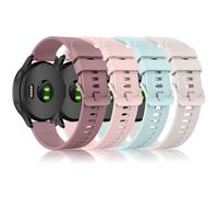 Lot de 4 bracelets compatibles avec Garmin Venu Sq / Venu Sq 2 / Venu 2 Plus, bracelet en silicone souple pour montre Garmin Vivoactive 6/Vivoactive 5/Vivoactive 3 pour homme et femme (violet fumé