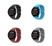 Lot de 4 bracelets compatibles avec Polar Pacer/Pacer Pro, bracelet de rechange étanche en silicone pour montre connectée Polar Pacer/Pacer Pro