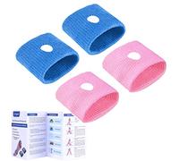 Lot de 4 bracelets d'acupression contre les nausées - Pour le mal de mer - Grossesse - Nausées de voyage - Sans effets secondaires - Idéal pour les enfants et les adultes - Vacances et voyages