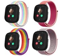 Lot de 4 bracelets en nylon compatibles avec Xplora X6/Anio 6, montre intelligente pour enfants, fermeture Velcro, bracelets de rechange réglables pour X6 Play/X6 Pro/Anio6, Nur für Xplora X6 Play,