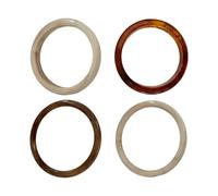 Lot de 4 bracelets géométriques en résine acrylique de 7 cm, bijoux tendance légers pour femme, style punk, usage , rendez-vous, fête, accessoires élégants pour anniversaires