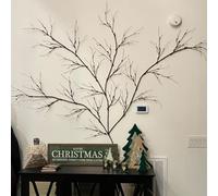 Lot de 4 Branches de Cerisier artificielles Pliables, tiges de Vigne en Bois Faites à la Main, décor Mural Minimaliste pour Arbre grimpant, Ornements Magiques pour Arbre Fausse Plante Murale