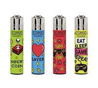Lot de 4 Briquets Clipper Collection Insert Coin