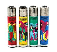 Lot de 4 briquets Clipper Collection The 80s Mix 2A