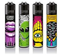Lot de 4 briquets Clipper (Love Martians)