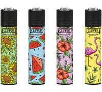 Lot de 4 briquets Clipper : (Paradise Patter)
