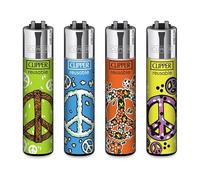Lot de 4 briquets Clipper (Peace Anywhere)