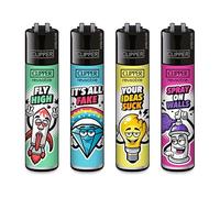Lot de 4 briquets Clipper (slogan Snappy)