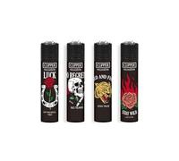 Lot de 4 briquets Clipper (Tattoo Sentences)