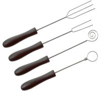 Lot De 4 Broches À Tremper Le Chocolat - Fourchettes À Chocolat - Inox - Manche Plastique