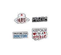 Lot de 4 broches avec lettres de l'alphabet anglais pour sacs à dos, vêtements et chapeaux, accessoires fantaisie pour femmes et filles, cadeau d'anniversaire, 4Pcs, Métal