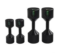 Lot de 4 broches d'alignement de bride industrielle, deux trous pour nivellement de bride ASME, outil de localisation de bride de tuyau en aluminium 6061, kit de montage robuste (noir)