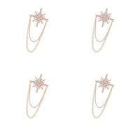 Lot de 4 broches de mariage dorées/argentées à fermeture sécurisée pour les voyageurs d'affaires, les réunions d'entreprise, Star longtassel, Comme décrit, Comme décrit