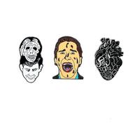 Lot de 4 broches d'Halloween en alliage émaillé avec citrouille, fantôme, chapeau de sorcière et chauve-souris - Accessoires décoratifs pour vêtements, vestes, sacs et fêtes de fin d'année, 2,1 x 2,4