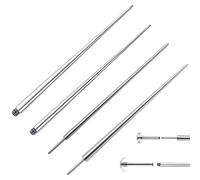 Lot de 4 broches d'insertion coniques - Kit d'outils d'assistant de piercing pour nez, oreille, lèvre, sourcil - Comprend des épingles à bijoux sans filetage et filetées extérieures, 16 g et 18 g