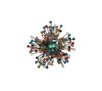 Lot de 4 broches strass feux d'artifice for femmes et unisexes, style vintage, idéales for les fêtes, banquets sacs à dos. Accessoires bijoux(Color 6)