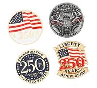 Lot de 4 broches vintage avec finition émaillée pour collection de badges rétro