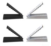 Lot de 4 brochettes réutilisables pour réaliser des formes uniformes de viande - Plastique pour barbecue, fête, barbecue et barbecue - Noir et blanc 32 x 10 cm