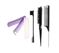 Lot de 4 brosses à cheveux à queue torsadée 2 en 1 pliable pour homme et femme