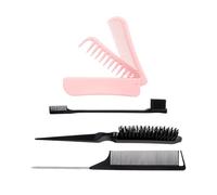 Lot de 4 brosses à cheveux à queue torsadée 2 en 1 pliable pour homme et femme