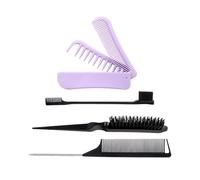Lot de 4 brosses à cheveux à queue torsadée 2 en 1 pliable pour homme et femme Cadeau démêlant