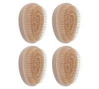 Lot de 4 Brosses à Cheveux Rondes avec Dents Souples pour Cheveux Secs et Mouillés, Massage du Cuir Chevelu, Démêlant des Racines aux Pointes, Brosse Démêlante pour Cheveux Bouclés