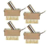 Lot de 4 brosses à joints contre les mauvaises herbes - Avec crochet - Brosse de désherbage - Brosse de jardin - Brosse en acier pour mousse et mauvaises herbes