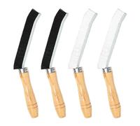 Lot de 4 Brosses à Joints en Bois - Multifonctionnelles pour Nettoyage Fin avec Poils Durs (Blanc, Noir)