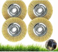 Lot de 4 Brosses à Joints en Fil D'acier | Compatible avec Gloria Multibrush et Autres Brosses Métalliques-10 mm de Large, Brosse Ronde de Rechange