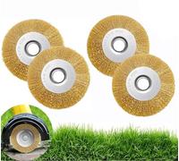 Lot de 4 brosses à joints métalliques pour Gloria Multibrush et Weedbrush - Diamètre : 10 cm - Accessoire pour le nettoyage des sols, la mousse, la saleté et les mauvaises herbes dans les joints