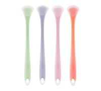Lot de 4 brosses à langue en silicone doux et sûr - Réutilisables | Dentals Gratte-langue pour une haleine plus fraîche pour adultes, adolescents, garçons et filles