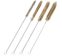 Lot de 4 brosses à tube en laiton,8 mm/10 mm/12mm/15 mm Brosses de Nettoyage en Laiton pour Tube,Deboucheur Canalisation, pour un nettoyage robuste.