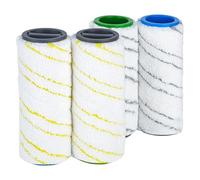 Lot de 4 brosses d'aspirateur compatibles avec Kärcher FC3 FC3D FC5 FC7, rouleaux de rechange pour nettoyeur de sol électrique, tambour de rechange, lavable, haute absorption de la saleté