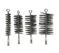 Lot de 4 brosses de cheminée en fil d'acier pour tuyaux de poêle et chaudières, diamètre 30/50/65/80 mm, kit de nettoyage durable idéal pour l'entretien de la cheminée