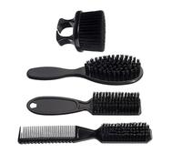 Lot de 4 brosses de coiffeur pour le cou, les plumeaux, la barbe, la graisse, les cheveux, les anneaux